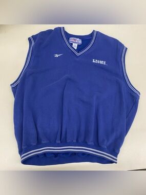 Reebok Royal Blue Sleeveless detroit lions Sweater Vest